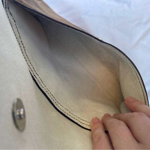 Handmade Light Brown and Silver Clutch - Picture 4 of 6